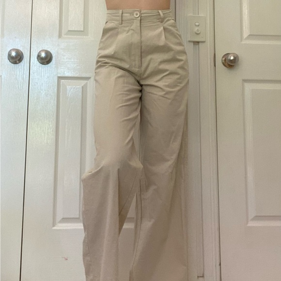 Princess Polly Pants - Tan Wide Leg Pants - Princess Polly